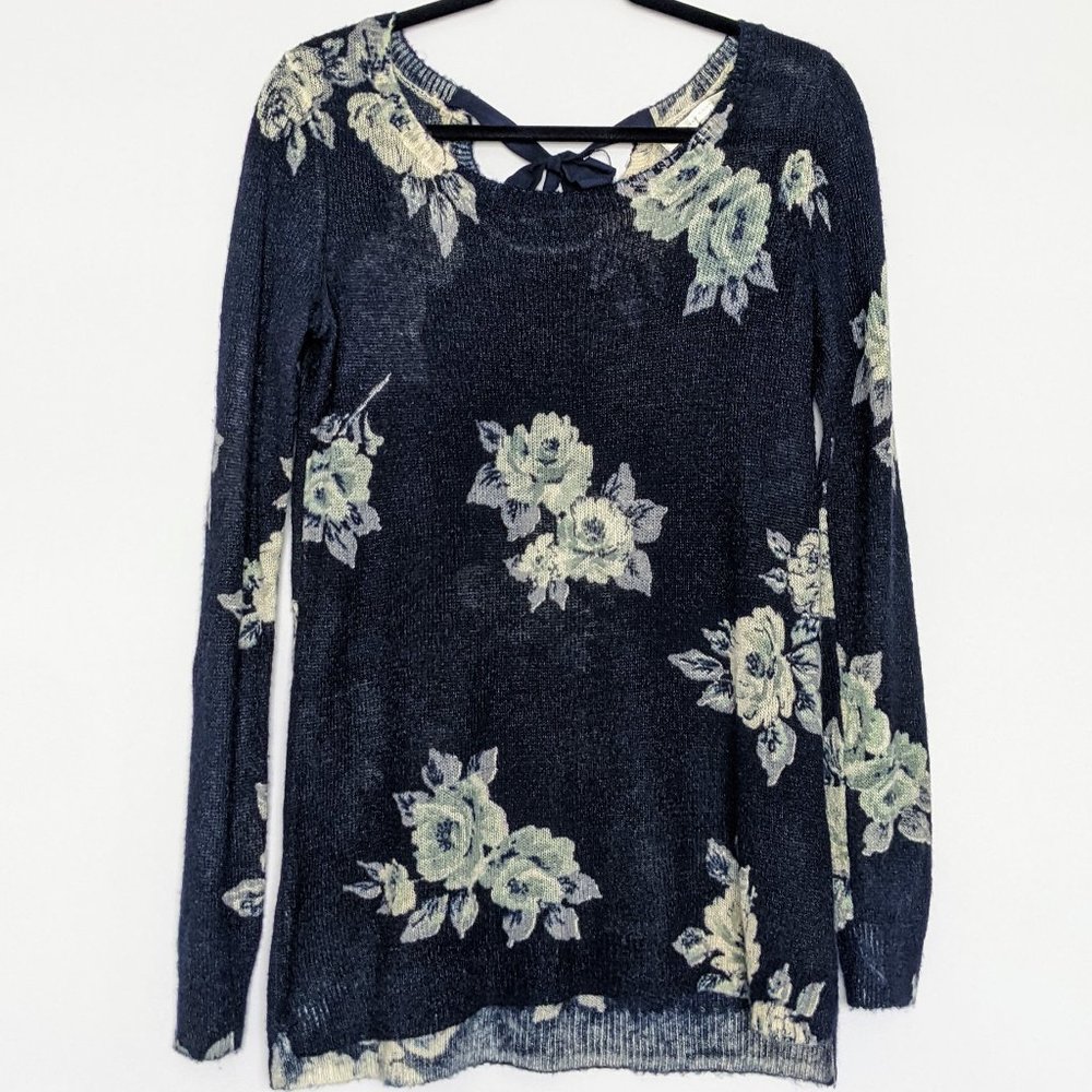 American Eagle Floral Sweater
